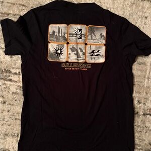 Billabong Black Tee with Orange Graphic